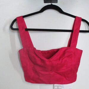 GIU Women's Fuchsia Bra Style Half Top Size 36 = US 8/10 NWT